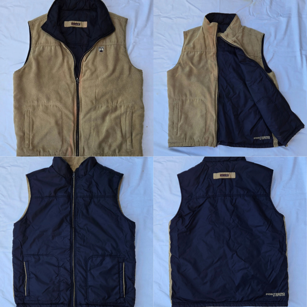 Point Zero Reversible Vest Tan Brown Black